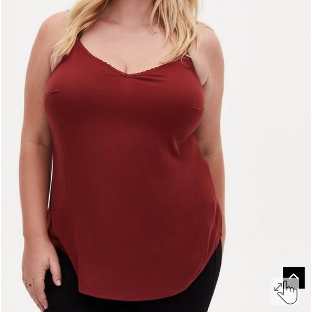 Torrid Ava Stretch Challis Lace Trim Cami